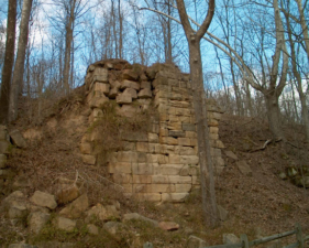 What looked like the remains of another furnace or perhaps the base of some other structure next to Hope Furnace.