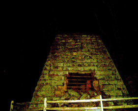 A nighttime photo of Hope Furnace from one of our first visits there.