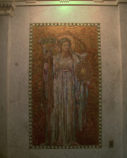 This tile Tiffany mural represented Wisdom.