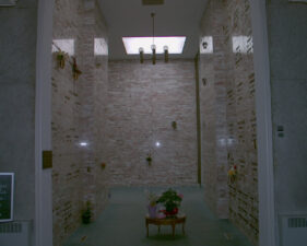 The entry to the newer section of the mausoleum.