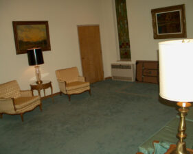 This lounge area was at the back of the building.