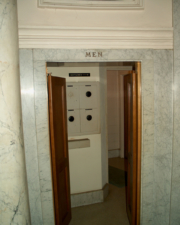 The only public restroom in the entire cemetery was located in this building.