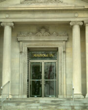 The front doors of this beautiful building.