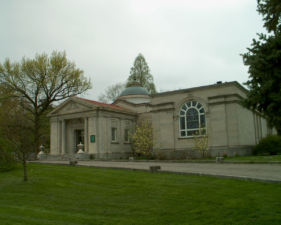 Another look at the mausoleum. The section to the right was the newer section.
