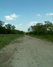 The main roadway was gravel the whole way through.