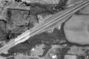 The rest area appeared to still be in use as late as this 1983 photo.