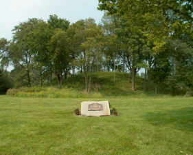 Jeffers Mound as seen from the side of the road.
