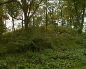 Unlike nearby Shrum Mound, Jeffers had no pathway to the top.