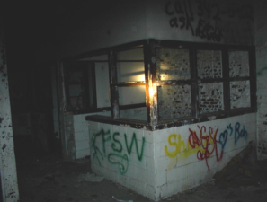 This may have been a guard office inside the prison.