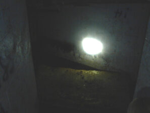The prison's basement was flooded. This was the only section we were never able to explore.