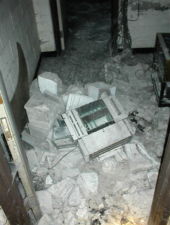 A piece of busted office equipment.