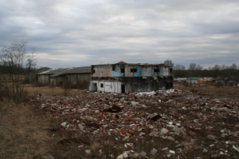 The gym was the only section of the original building that remained standing.