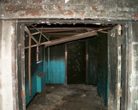 The elevator was straight ahead.