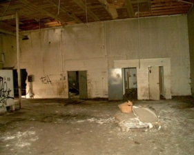 Farther down in the same room was what appeared to be remnants of the pizza factory.