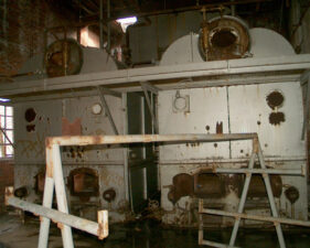 Two of the large brick furnaces.