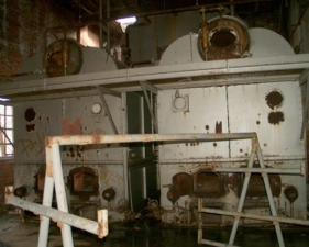 Two of the large brick furnaces.