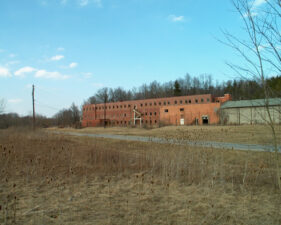 The Junction City Prison as it stood from the opposite side of Adcock Road during our March 2003 visit.