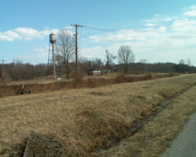 The warden's house (now privately owned and occupied) and the prison's water tower.