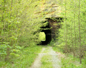 Our first view of King's Hollow Tunnel as we approached from the southwest.