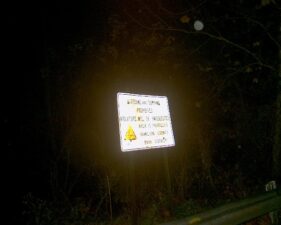 We tried photographing the sign from a different angle, but still no "Amy."