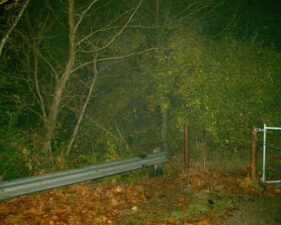 This guardrail prevented vehicles from plummeting into the ravine below.