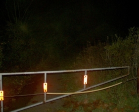 Our last look at the gated pathway that led to the park.