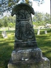 Jacob Moorer's tombstone. He was a veteran but we were unable to determine in which war he fought.
