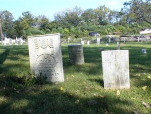 One of the older stones we found is the larger stone on the left. It belonged to Jas. E. Curry, who died August 23, 1849, a little over a week shy of his 51st birthday.