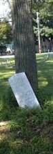 This tombstone under a tree belonged to Jacob Palmer, who died in 1854.