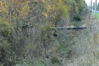 An old footbridge that crossed the canal.
