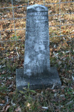 The tombstone of Jonathan Beard, who died on August 16, 1850, a month and a half before his second birthday.