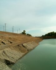 This huge drainage ditch was built for the construction of a Lowe's store at Great Southern Shopping Center in Columbus.
