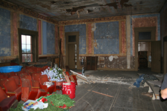 The Majestic Theatre's ballroom had definitely seen better days.