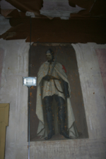 The paintings were under wallpaper and had only recently been discovered.