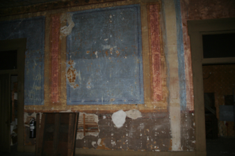 The paint job on the back wall of the ballroom had not changed in years.