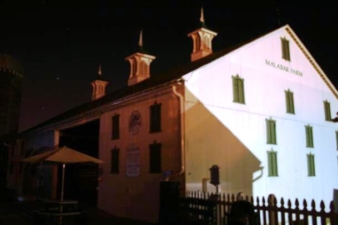 The barn didn't look the same at night.