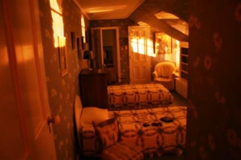 Looking into Anne's room from the playroom.