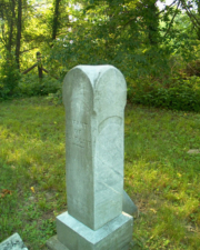 The tombstone of an infant.