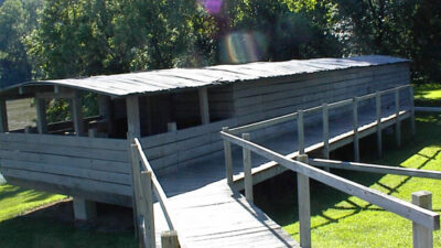 This restored canal boat was used to transport goods on the Ohio-Erie Canal. Sections of the canal and its locks are also featured on this website.