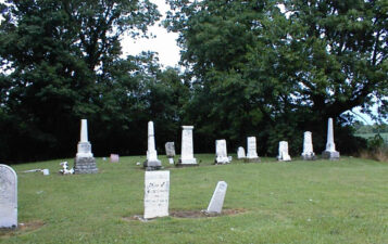 May Cemetery as seen from State Route 122.