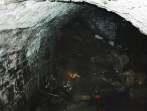 Another look at the trash and debris that filled the tunnel.