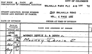 The Mooney's left in 1961. The current owners' names have been removed to protect their privacy.