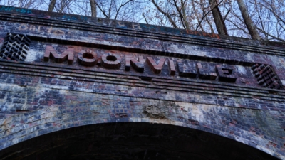 We noticed the Moonville sign at the west end of the tunnel had been repaired during our March 2021 visit.