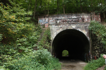 The west face of Moonville Tunnel on a August 2014 return trip.