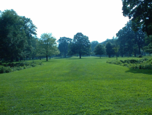 The entrance into the circle. Notice the ditches on either side of the entrance.