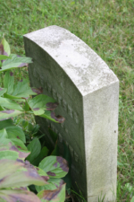The tombstone for Civil War veteran J.F. Peters.