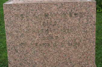 Rev. Niesz died on March 6, 1872 at 74-years-old.