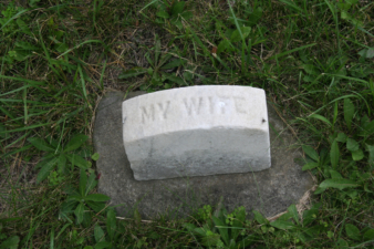 This marker simply read, "My wife."