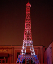 This Eiffel Tower replica was once in the Brewery District. It was dismantled in August 2013 and relocated to its new home in Virginia.