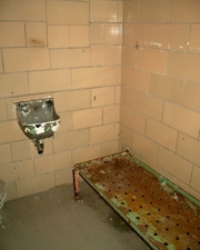 Inside a solitary confinement cell.